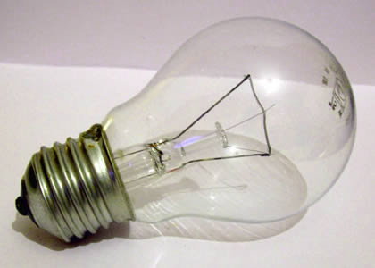 uses the energy of a light bulb